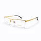 Gold Half Rim Rectangular Eyeglasses - S.T. Dupont Paris