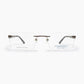 Charmant CHTDE61 Rectangular Eyeglasses – Gold & Brown