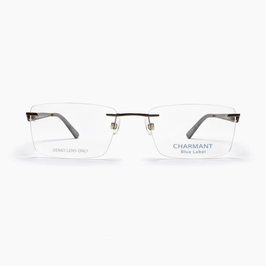 Charmant CHTDE61 Rectangular Eyeglasses – Gold & Brown