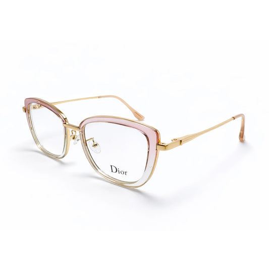 Pink and Gold Full Rim Square Eyeglasses - Dior