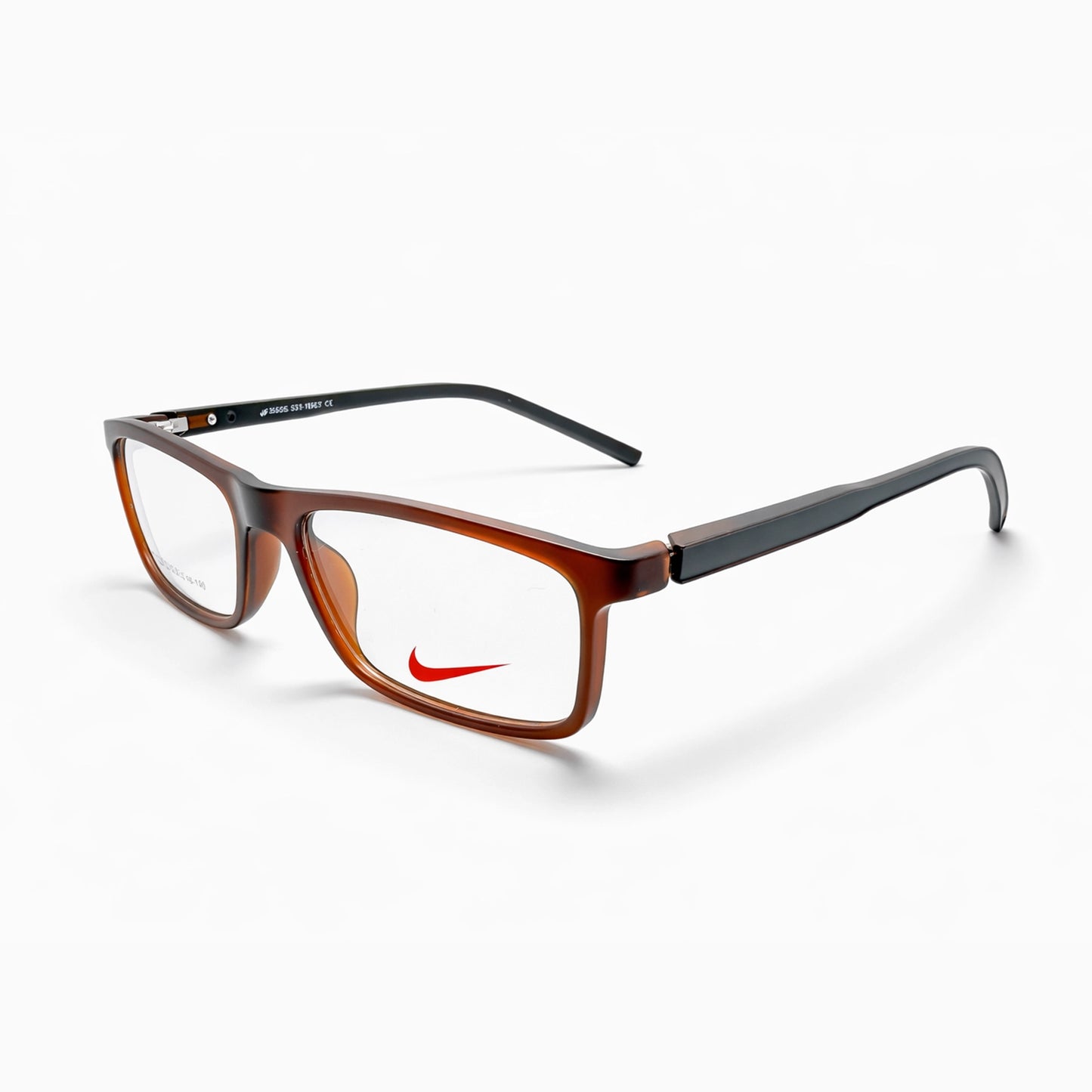 Nike W2595 Rectangular Eyeglasses – Dark Brown & Black