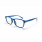 Fntaa Square Eyeglasses – Printed Transparent Blue