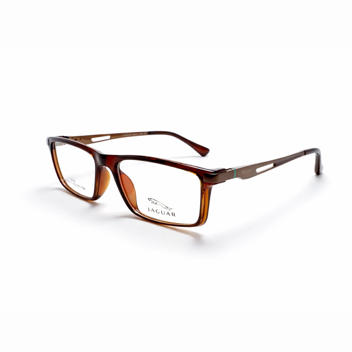 Jaguar TR 90 Rectangle Eyeglasses – Glossy Brown