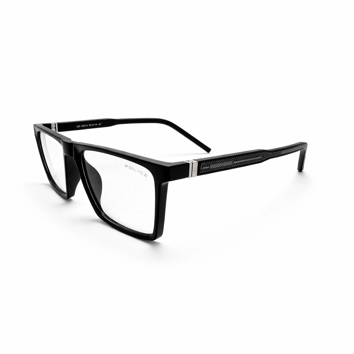 Black Full Rim Square Eyeglasses - Police