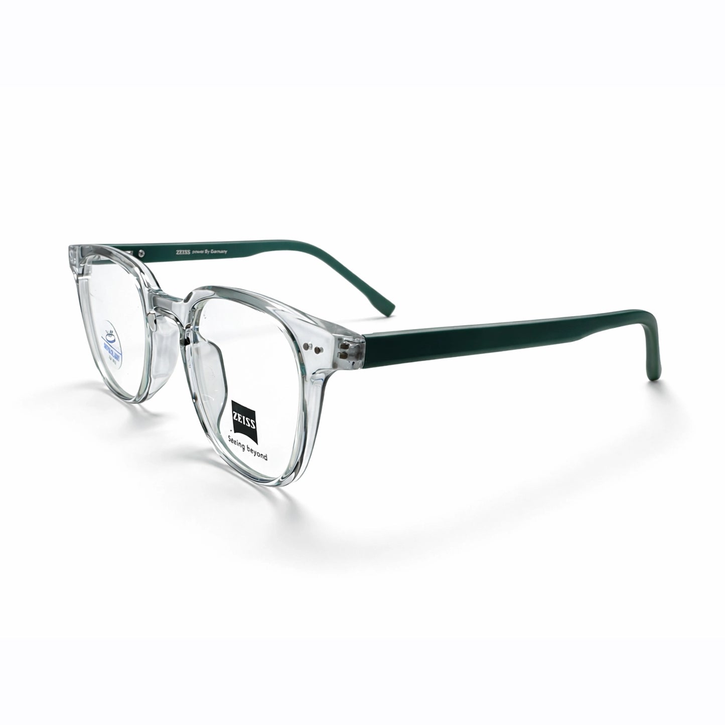 Transparent Full Rim Square Eyeglasses - Zeiss