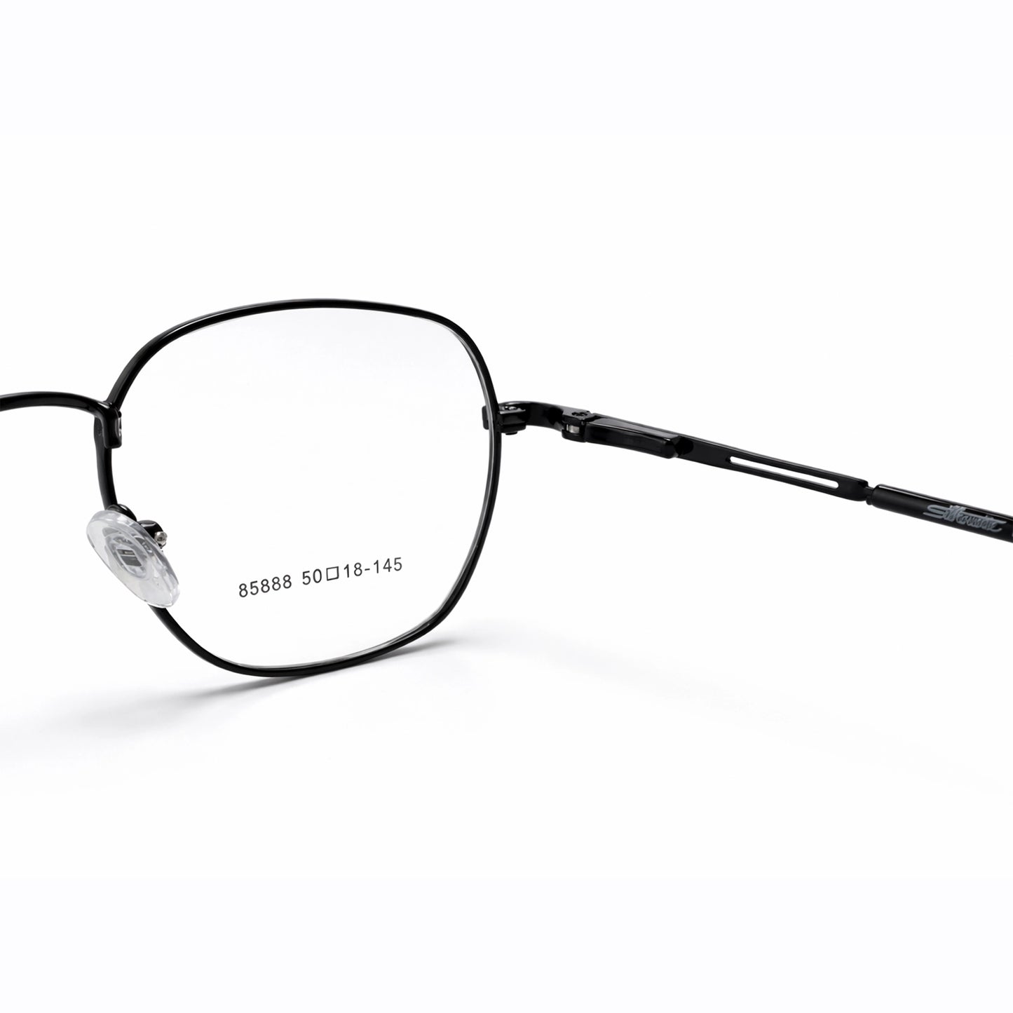 Black Full Rim Geometric Eyeglasses - Silhouette