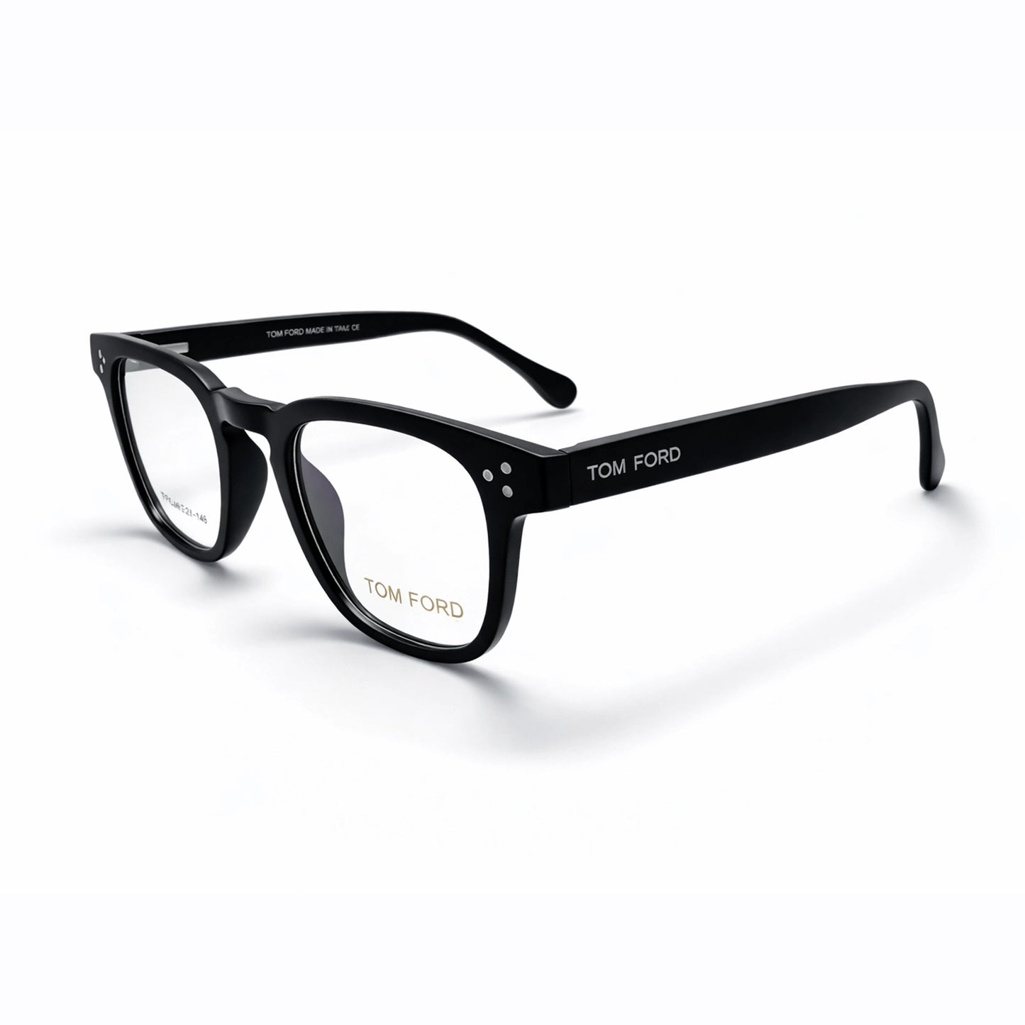 Black Full Rim Round Eyeglasses - Tom Ford