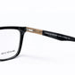 Black and Gold Full Rim Square Eyeglasses - Porsche Design