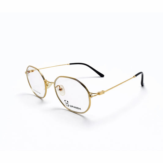 Upanda 3247 – Gold Metal Geometric Round Eyeglasses
