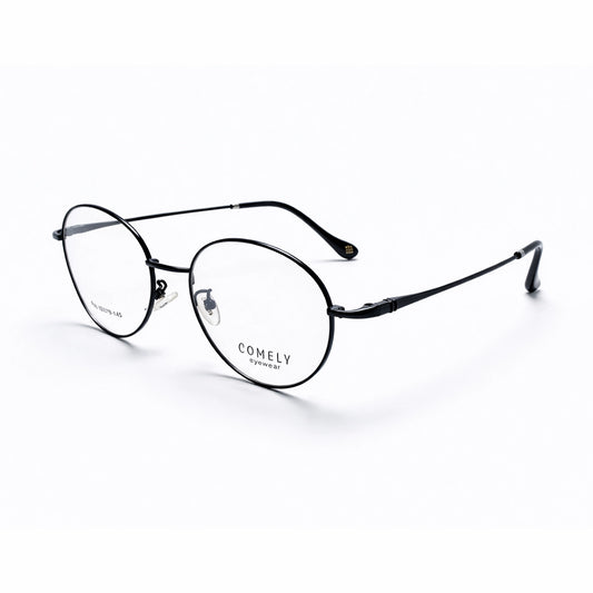 Comely 6124 Oval Eyeglasses – Classic Black
