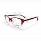 Red and Clear Gradient Full Rim Cat Eye Eyeglasses - Swatch