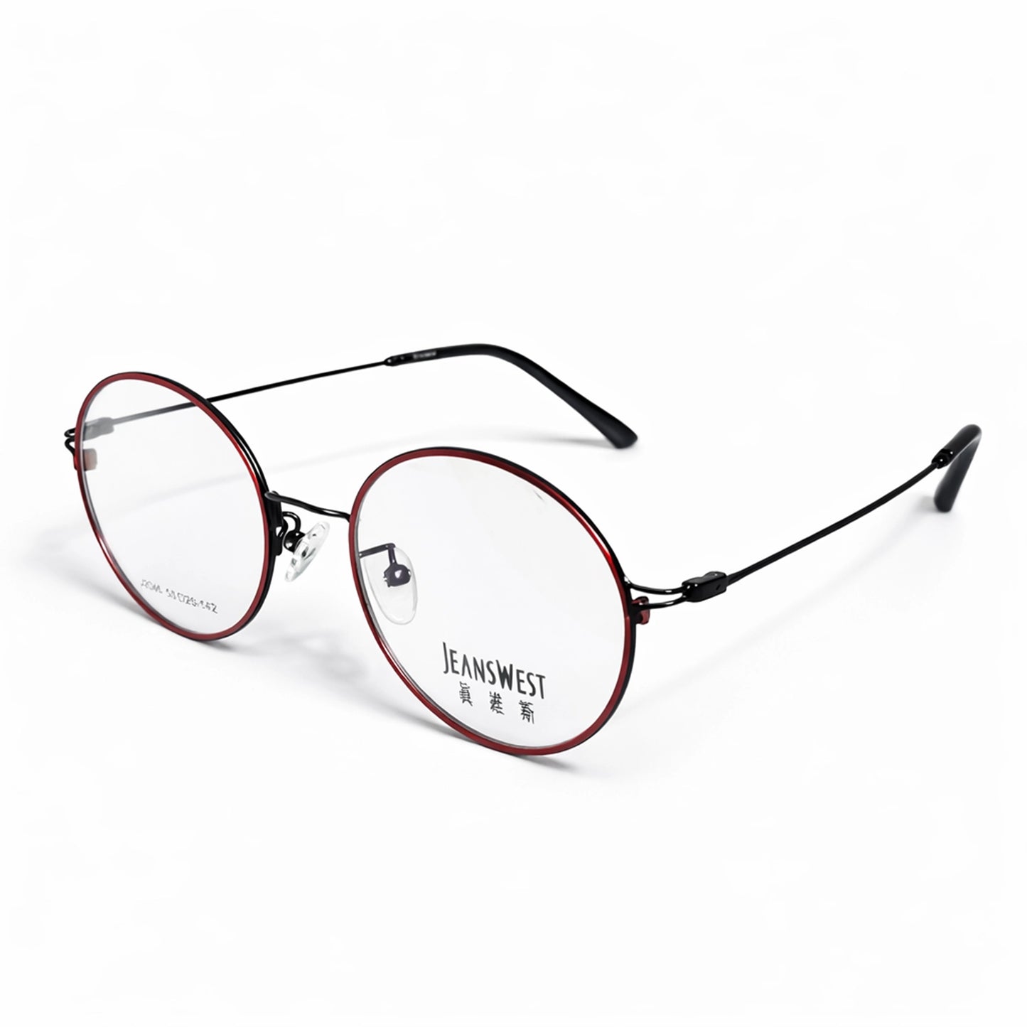 Crimson Red Round Eyeglasses - Jeanswest