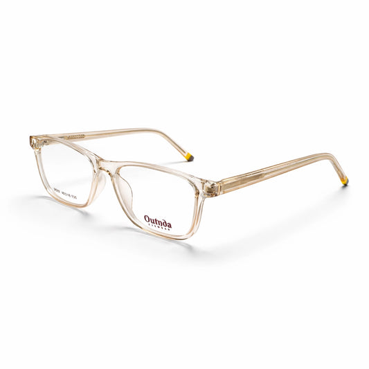 Clear Peach Rectangular Eyeglasses - OUTNDA