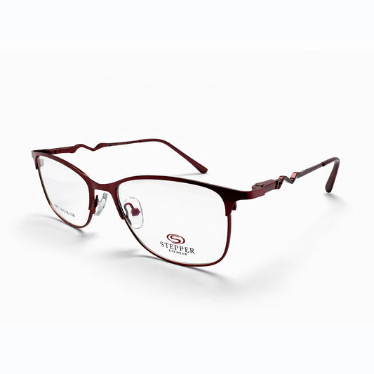 Maroon Full Rim Rectangular Eyeglasses - Stepper