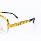 Gold Half Rim Rectangular Eyeglasses - Cartier (Italian)