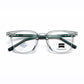 Transparent Full Rim Square Eyeglasses - Zeiss