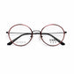 Crimson Red Round Eyeglasses - Jeanswest