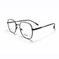 Black Full Rim Geometric Eyeglasses - Silhouette