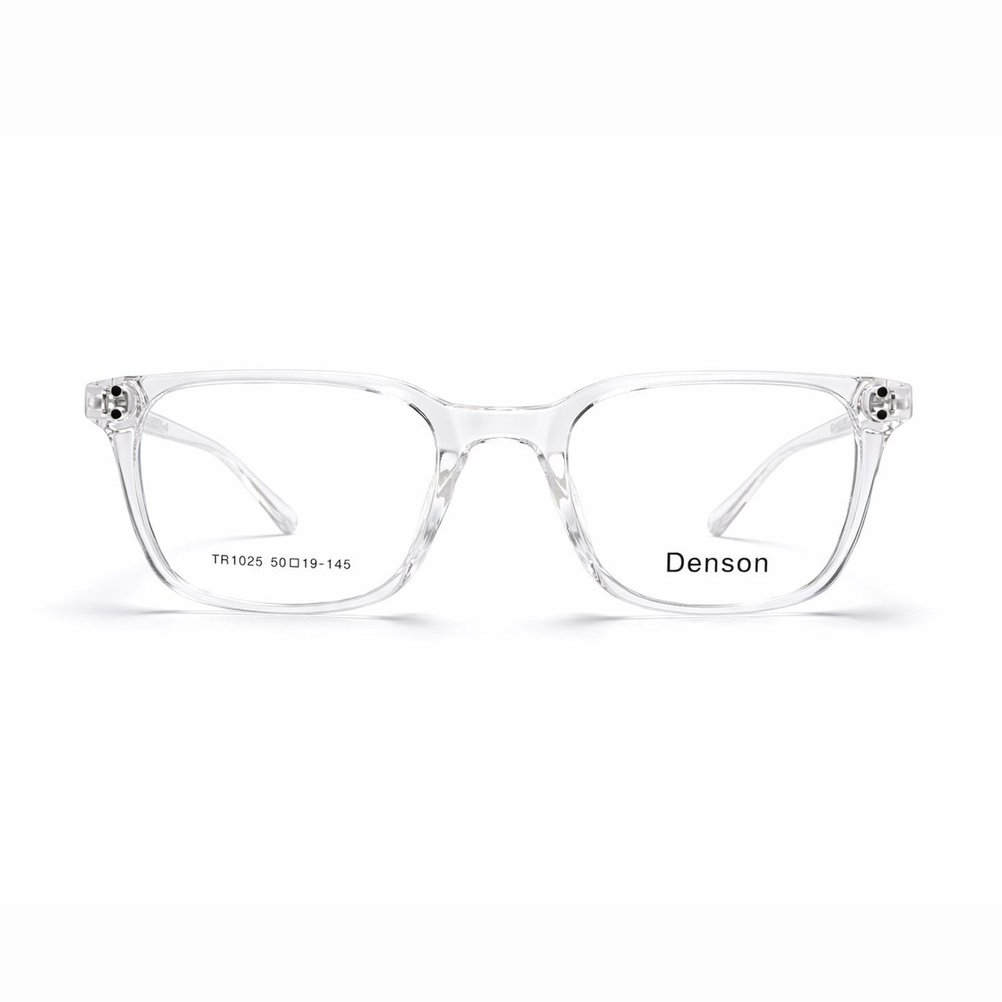 Denson TR1025 Square Eyeglasses – Transparent Crystal White