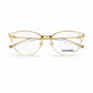 Gold & Crystal Oval Eyeglasses - Chanel