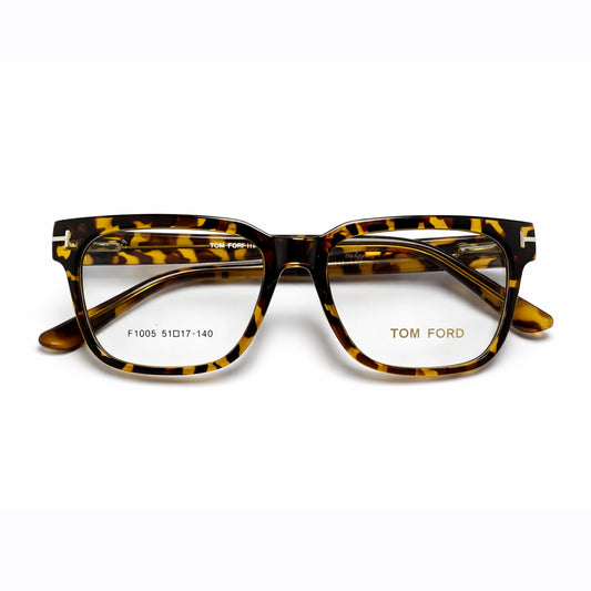 Tortoise Shell Full Rim Square Eyeglasses - Tom Ford