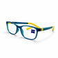 ZEISS Kids ZC1601 Teal & Yellow Oval Eyeglasses