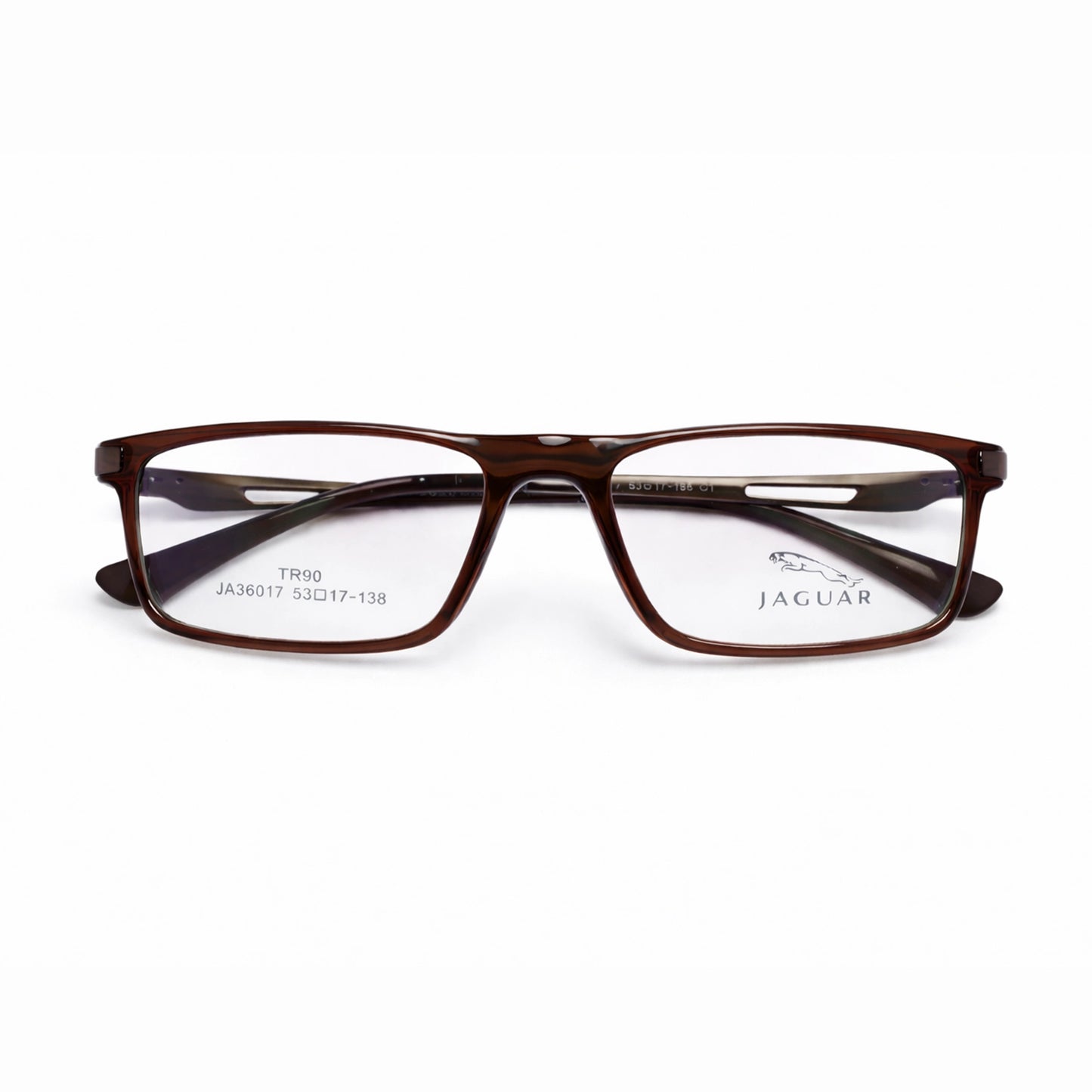 Jaguar TR 90 Rectangle Eyeglasses – Glossy Brown