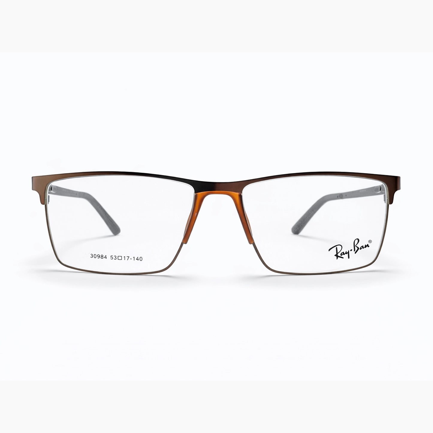 Ray-Ban 3098 Rectangular Eyeglasses – Metallic Brown
