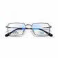 Silver Full Rim Geometric Eyeglasses - Calebb