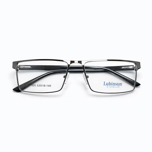 Black Full Rim Rectangular Eyeglasses - Lubinsun Eyewear