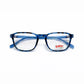 Fntaa Square Eyeglasses – Printed Transparent Blue