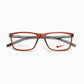 Nike W2595 Rectangular Eyeglasses – Dark Brown & Black