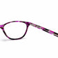 Purple Patterned Full Rim Cat Eye Eyeglasses - Danmac