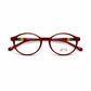 Red Multi-Tone Temple Oval Kids' Eyeglasses