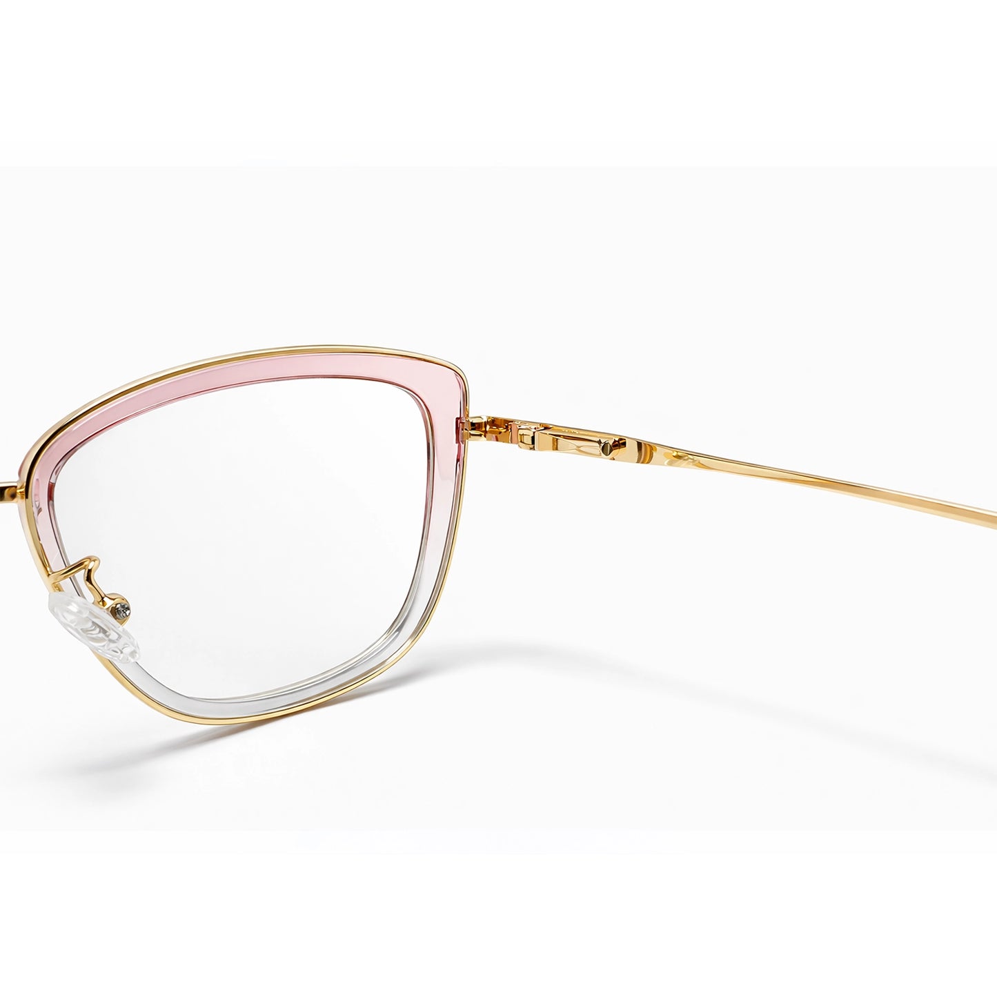 Pink and Gold Full Rim Square Eyeglasses - Dior