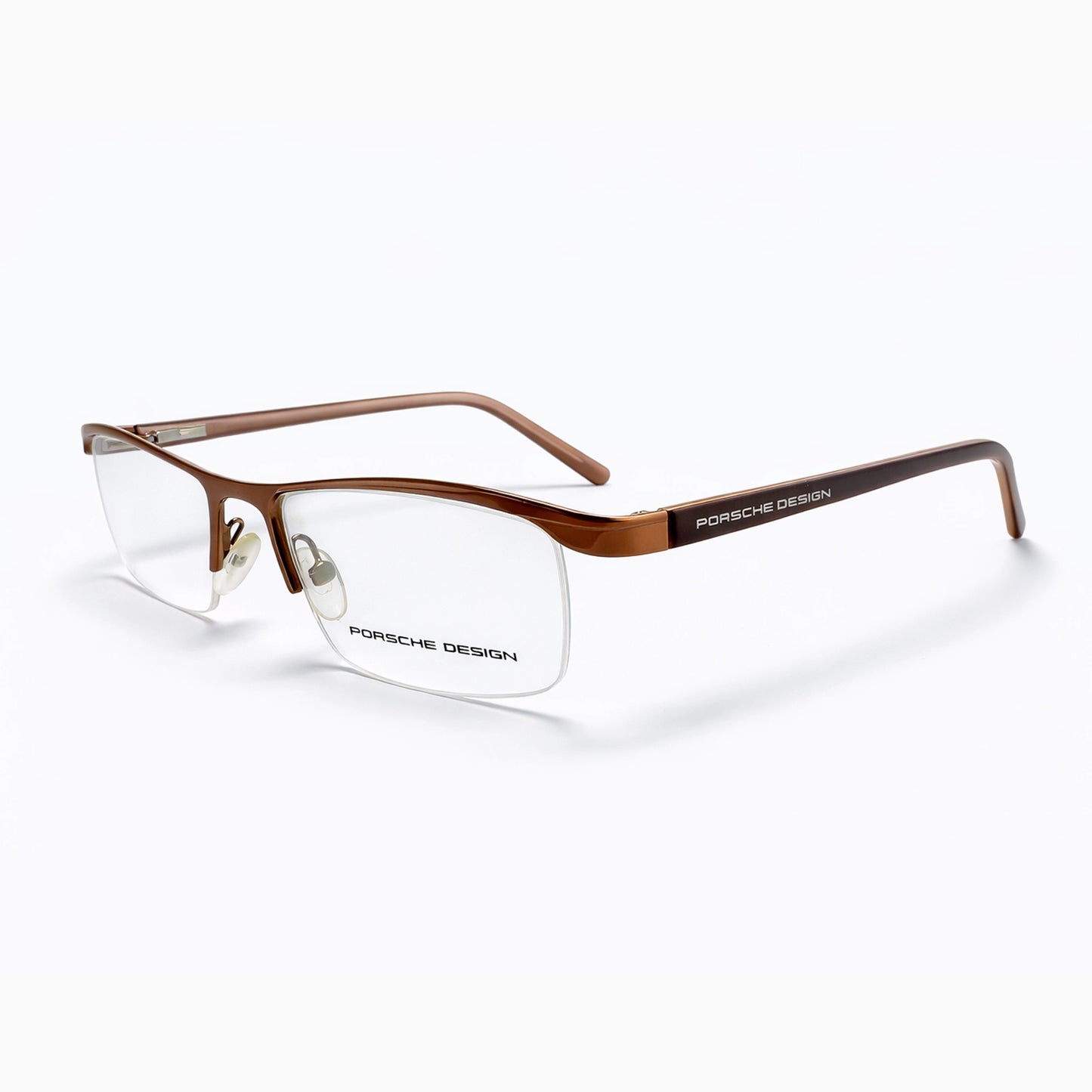 Porsche Design 0421 Rectangular Eyeglasses – Metallic Brown