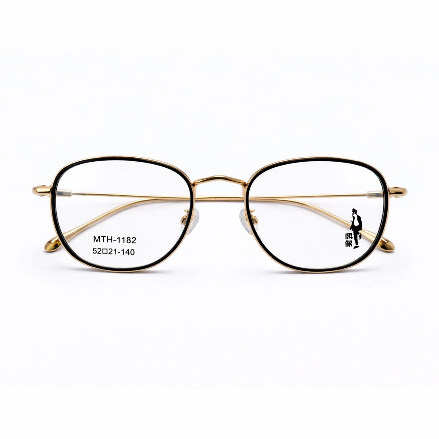 MTH Square Eyeglasses – Black & Gold