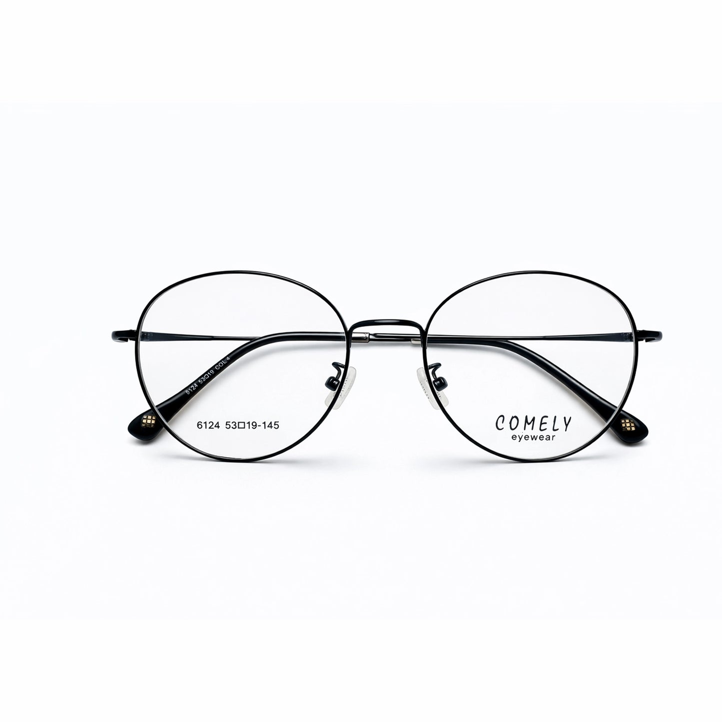 Comely 6124 Oval Eyeglasses – Classic Black