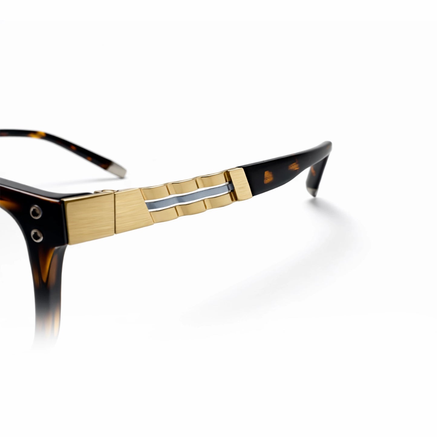 Tortoise Shell Full Rim Rectangular Eyeglasses - Charmant Z