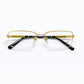 Gold Half Rim Rectangular Eyeglasses - Cartier (Italian)
