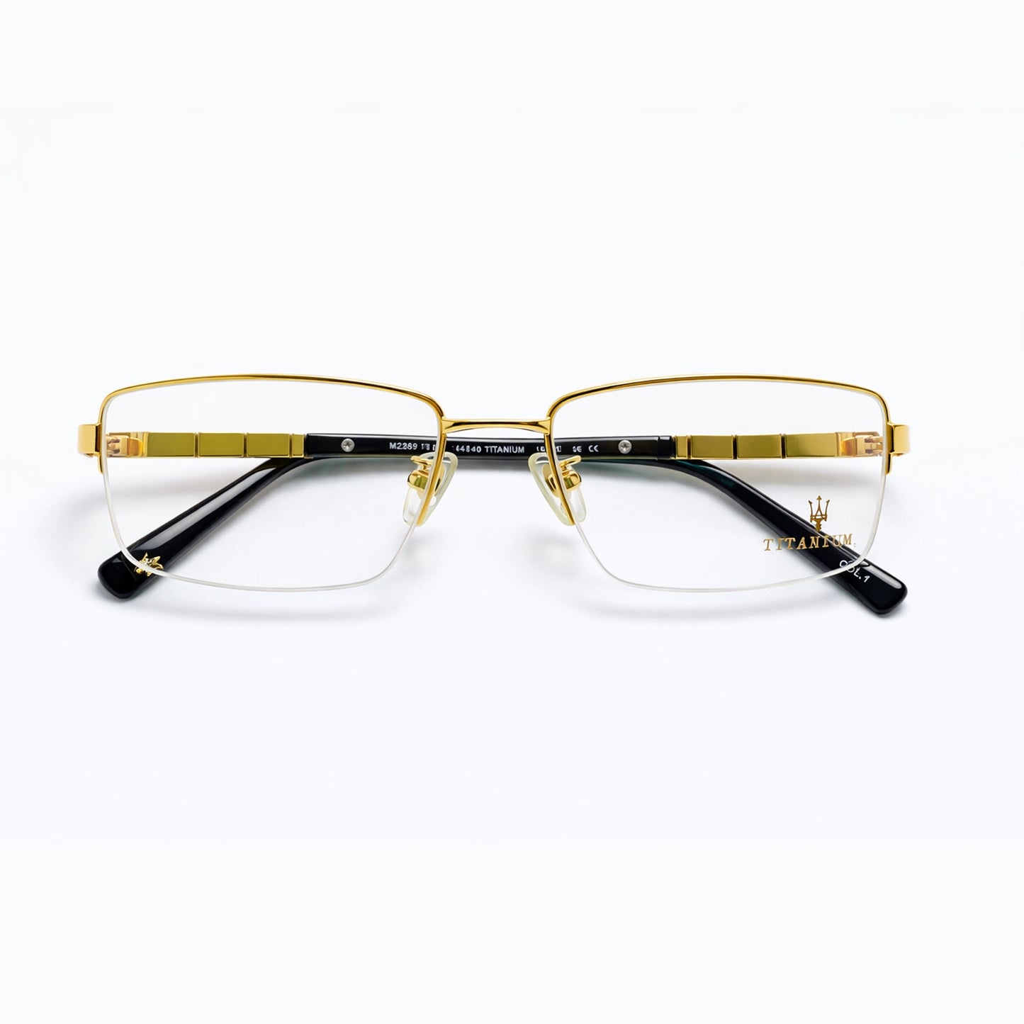 Gold Half Rim Rectangular Eyeglasses - Cartier (Italian)