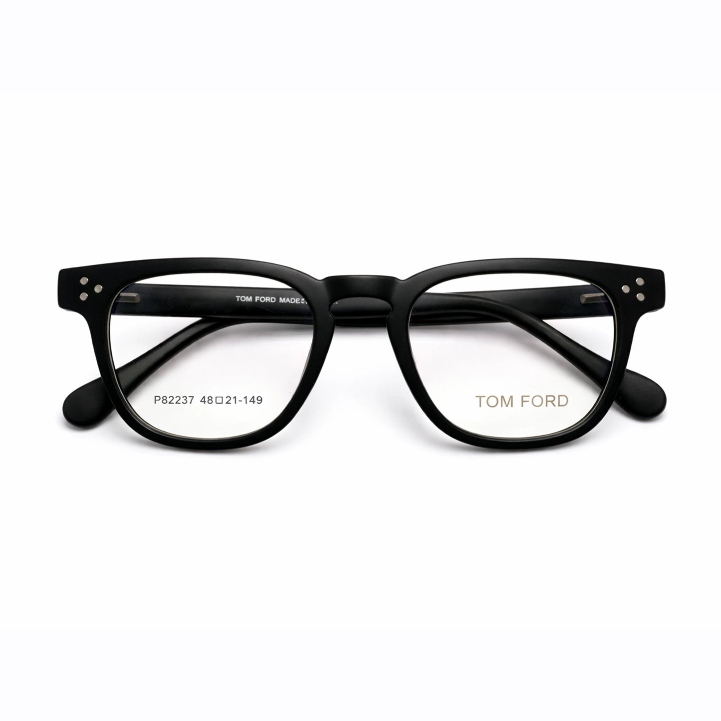 Black Full Rim Round Eyeglasses - Tom Ford