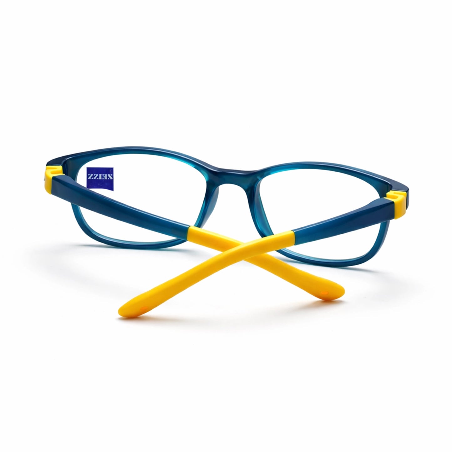 ZEISS Kids ZC1601 Teal & Yellow Oval Eyeglasses