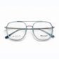 Sky Blue Transparent Full Rim Aviator Eyeglasses - Newland Eyewear