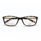 Tortoise Shell Full Rim Rectangular Eyeglasses - Charmant Z