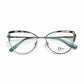 Green and Silver Full Rim Cat Eye Eyeglasses - Dior