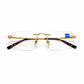 Gold Rimless Hexagonal Eyeglasses - ZEISS