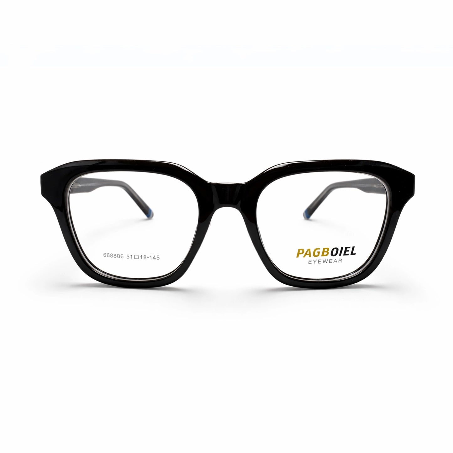 Black Full Rim Square Eyeglasses - Pagboiel