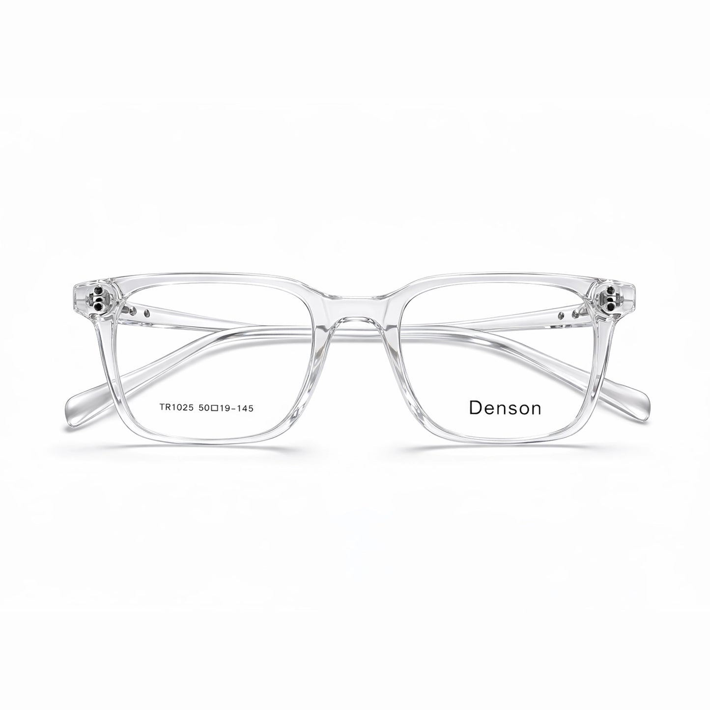 Denson TR1025 Square Eyeglasses – Transparent Crystal White