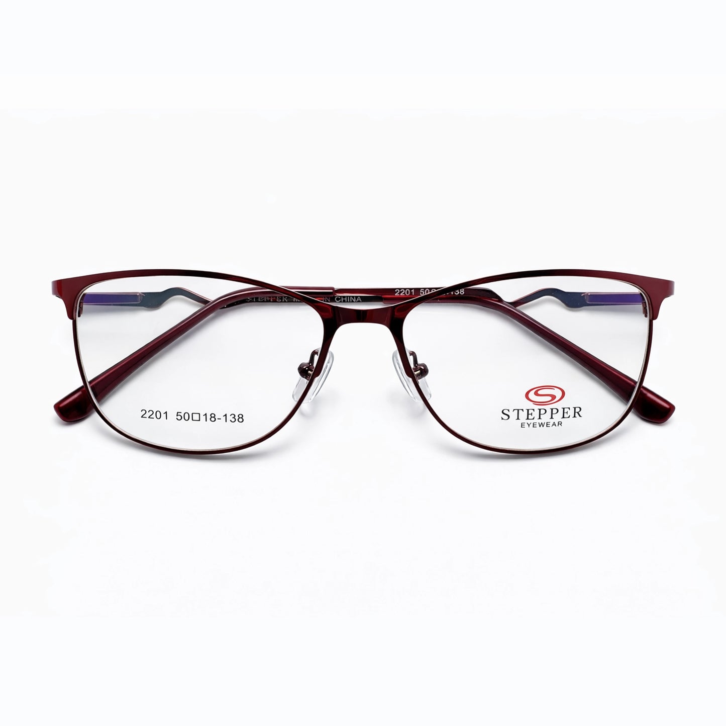 Maroon Full Rim Rectangular Eyeglasses - Stepper